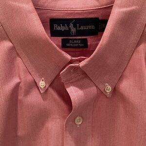 Ralph Lauren Men's Red Checkered Button-Down Shirt